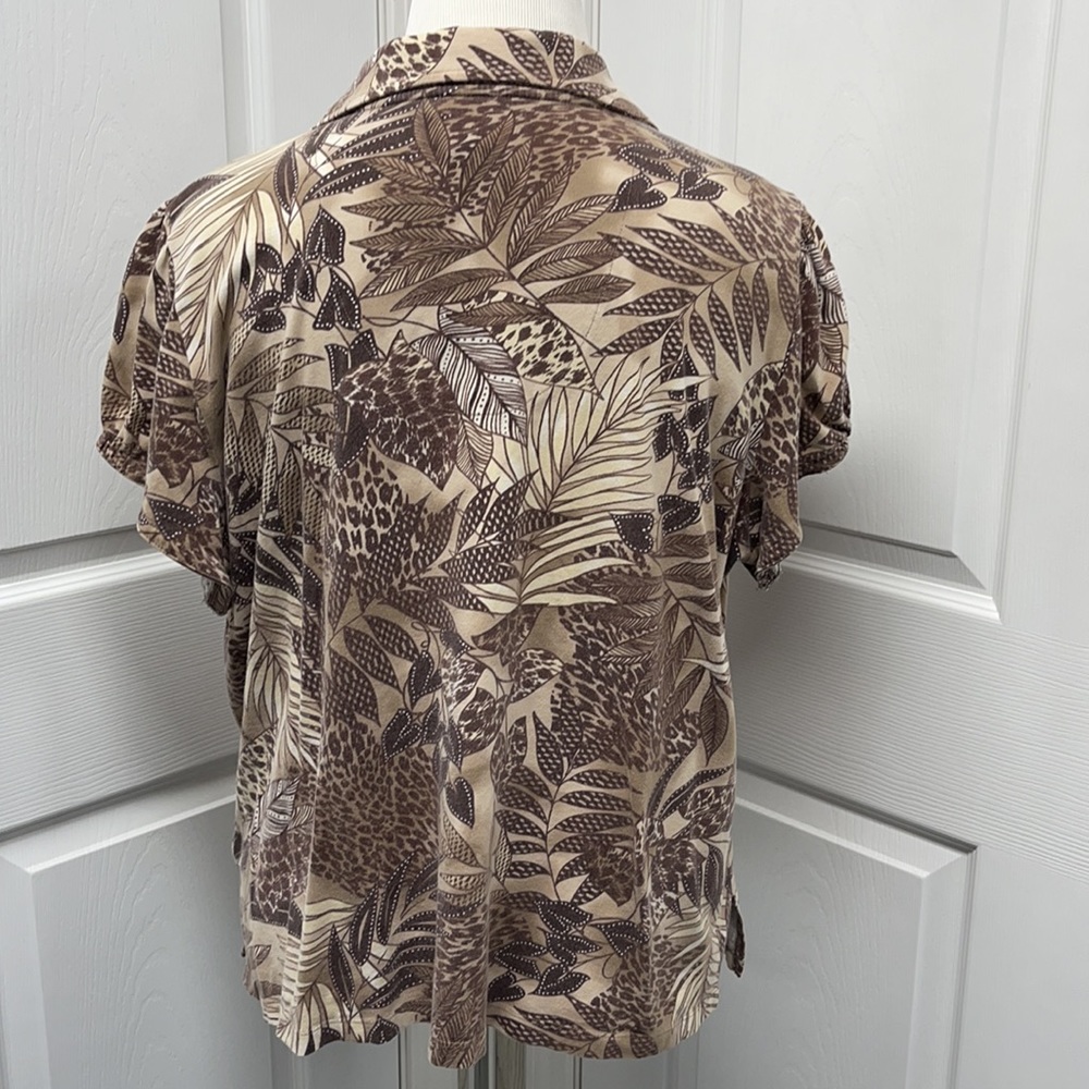 Classic Elements Brown Leaf Cotton Shirt - Picture 4 of 7